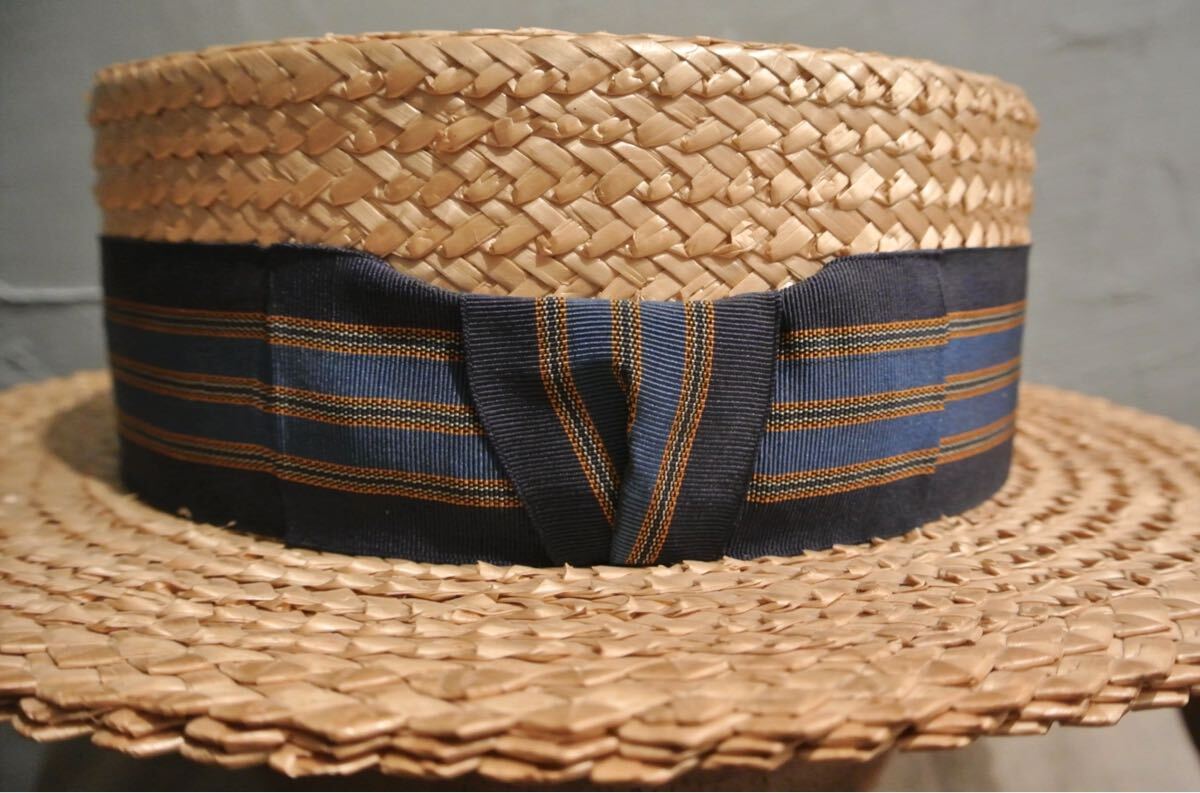 Stetson カンカン帽 ボーターハット M 57cm 30sヴィンテージ 30s Vintage Boater hat ヴィンテージ ボーターハット カンカン