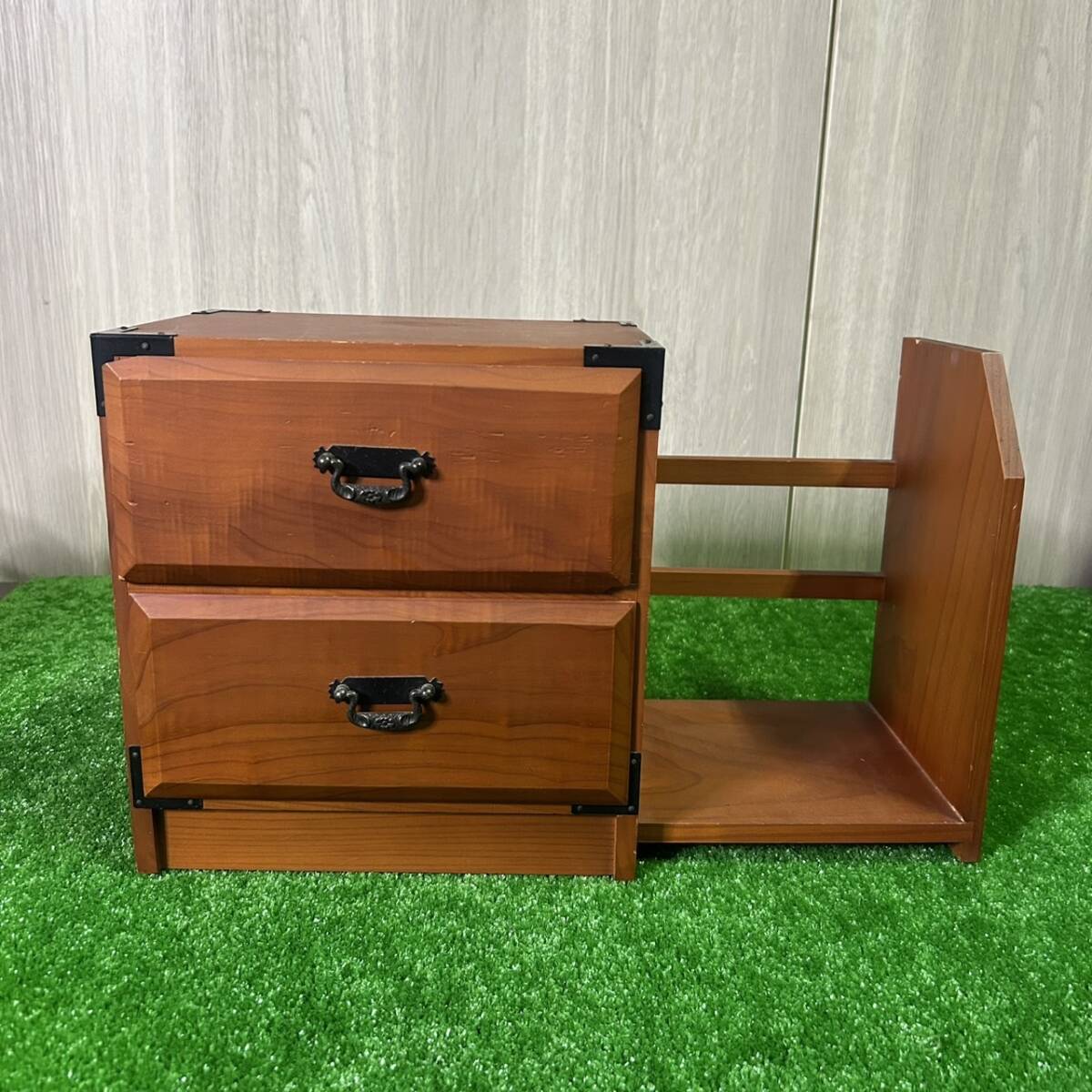 ミニ箪笥 タンス 昭和レトロアンティーク ビンテージ 古道具 木製 小物入れ 小箪笥 ミニ箪笥 タンス 2段 収納 小物入れ 小引き出し チェスト