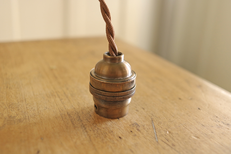 1920年代 フランス アンティーク 飴色 真鍮 ソケット ランプ E*/吊り下げ 英国 北欧 照明 陶器 磁器 イギリス カフェ レトロ アトリエ ss_画像5