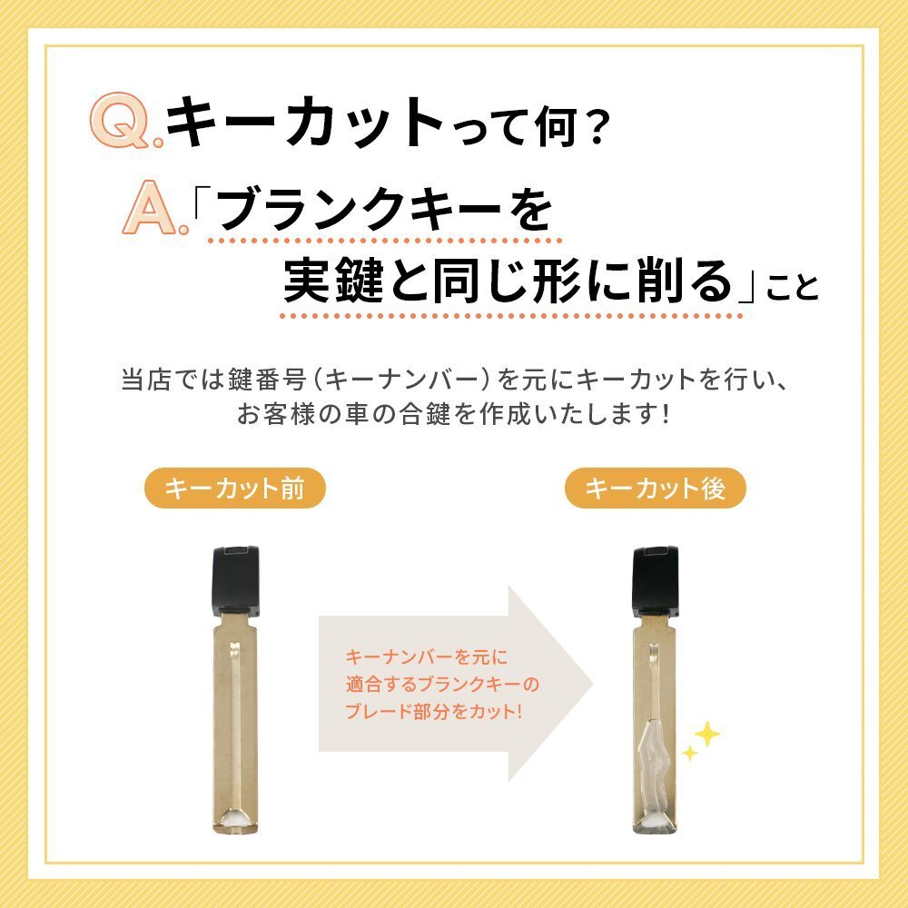 スマートキー キーカット トヨタ ハイラックス エマージェンシー メカニカル 鍵 加工賃込み スペア 合鍵 交換 予備 ブランクキー 車の鍵