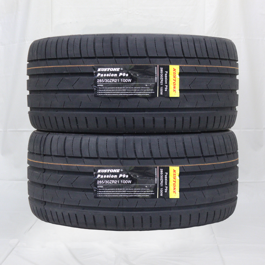 285/30R21 100W XL KUSTONE PASSION P9S 25年製 2本送料税込 31，000 より 1