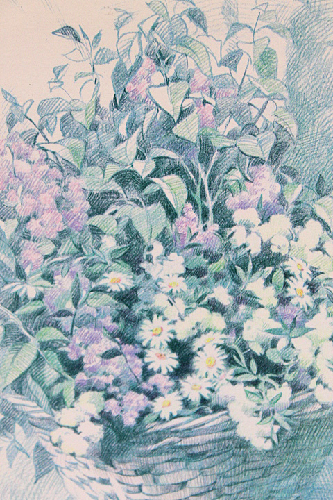 笹倉鉄平 【フラワーバスケット】リトグラフ 笹倉鉄平 フラワーバスケット | 絵画など美術品の販売と買取