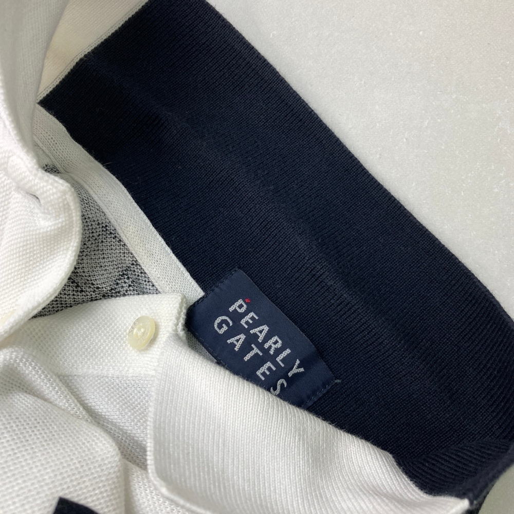 PEARLY GATES パーリーゲイツ 半袖ポロシャツ　バックチェック ホワイト系 0 [240001157462] ゴルフウェア レディース_画像6