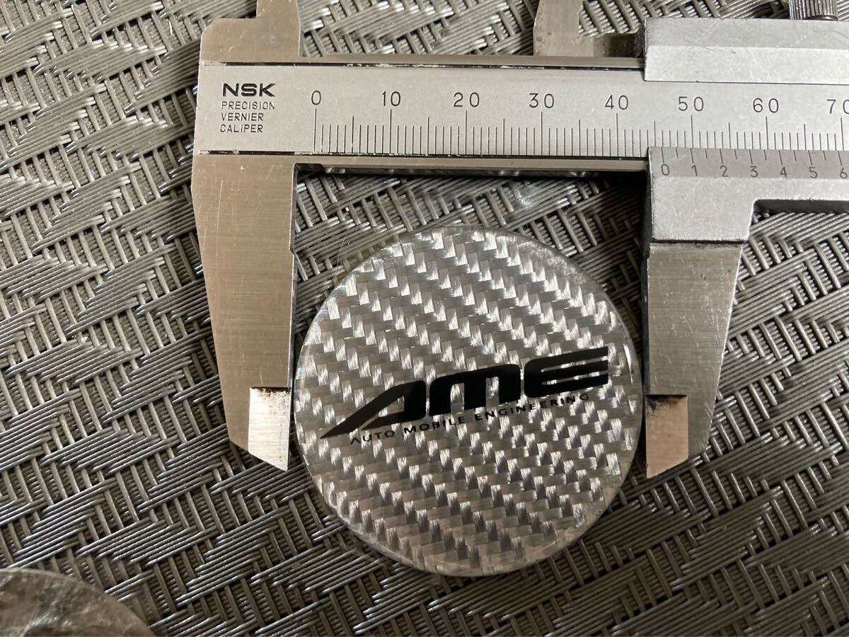 ★中古美品 AME製★モデラート カーボン調 センターキャップ用 シール 外径Φ46 46㎜ 1枚の価格 在庫3枚迄有ります。_画像3