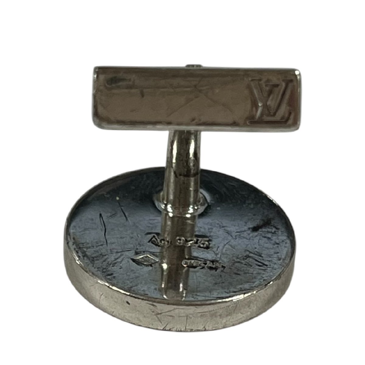 LOUIS VUITTON/ルイヴィトン カフリンクス ケース付き ダミエ 1點(diǎn)欠品 シルバー925 ブトン ドゥ マンシェット フルールカフスボタン mer