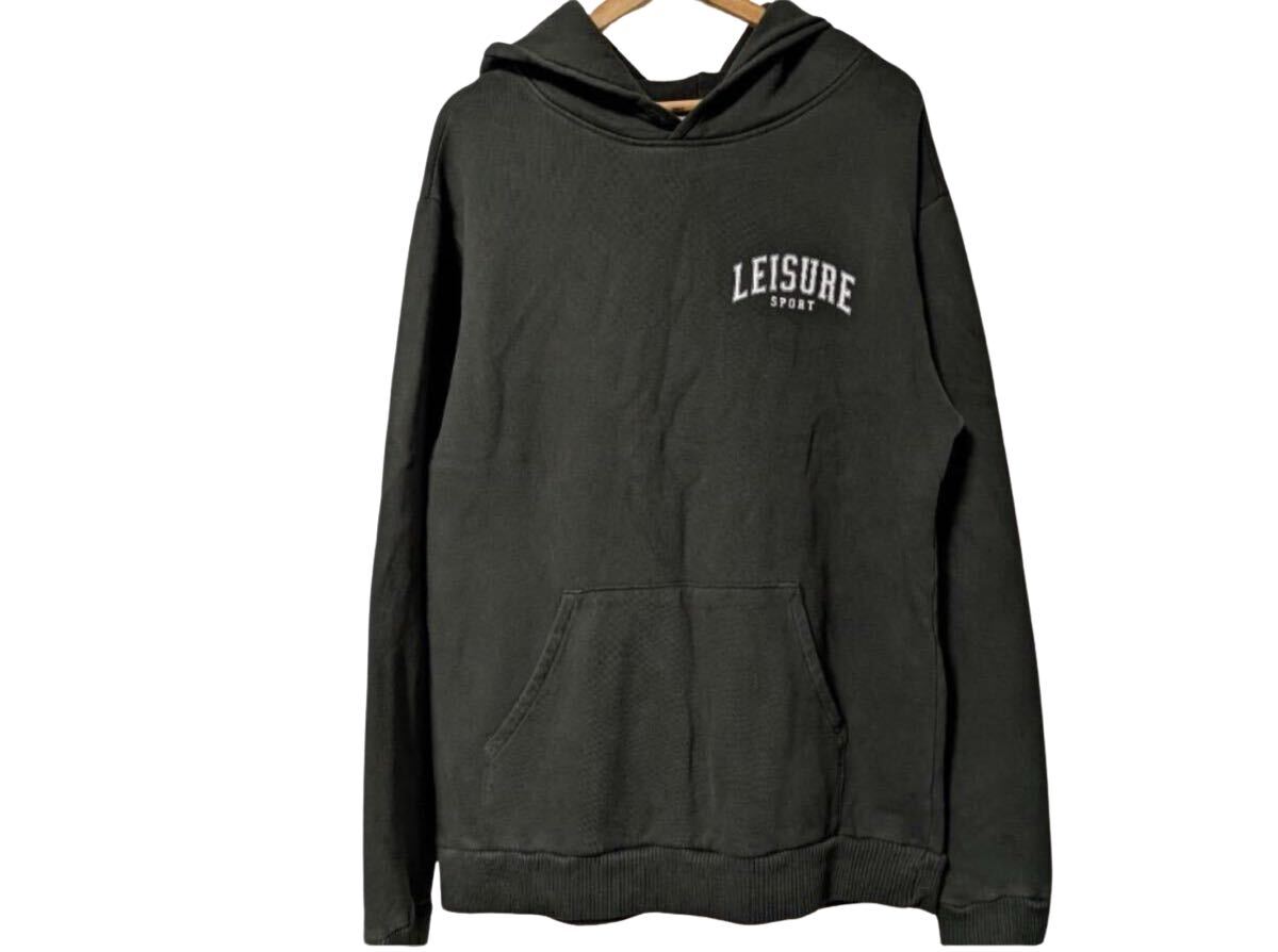 PASADENA LEISURE CLUB 黒トレーナー Mサイズ PASADENA LEISURE CLUB スウェットパーカー M チャコール USA製