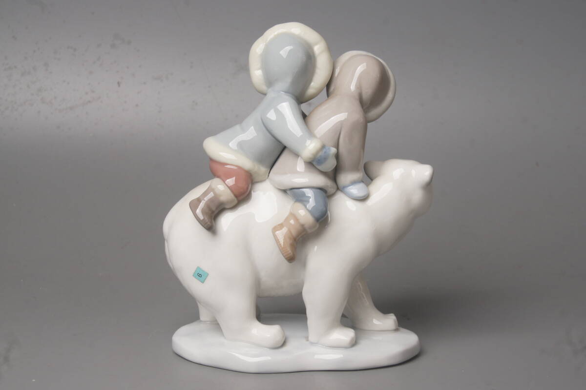 無傷　リヤドロ　スモーキーライダー　高さ約17㎝　シロクマ　北極熊_画像3