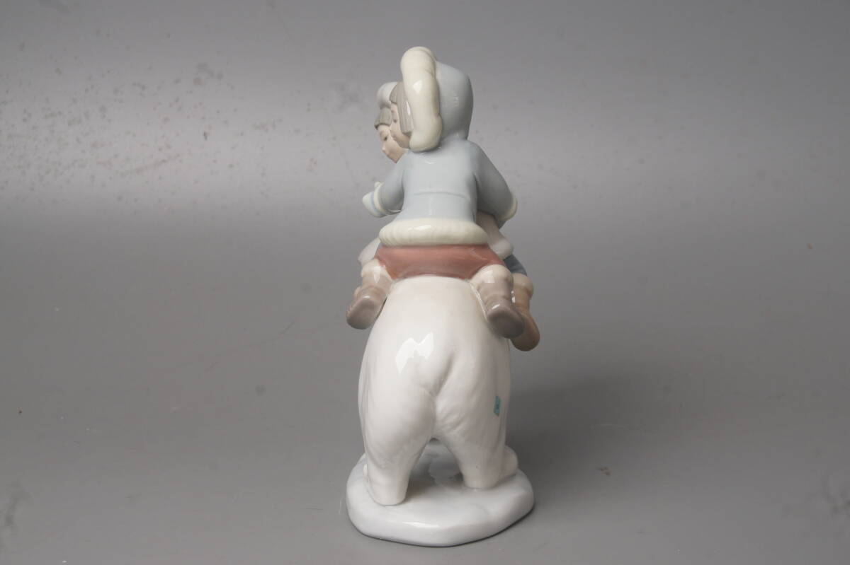 無傷　リヤドロ　スモーキーライダー　高さ約17㎝　シロクマ　北極熊_画像4