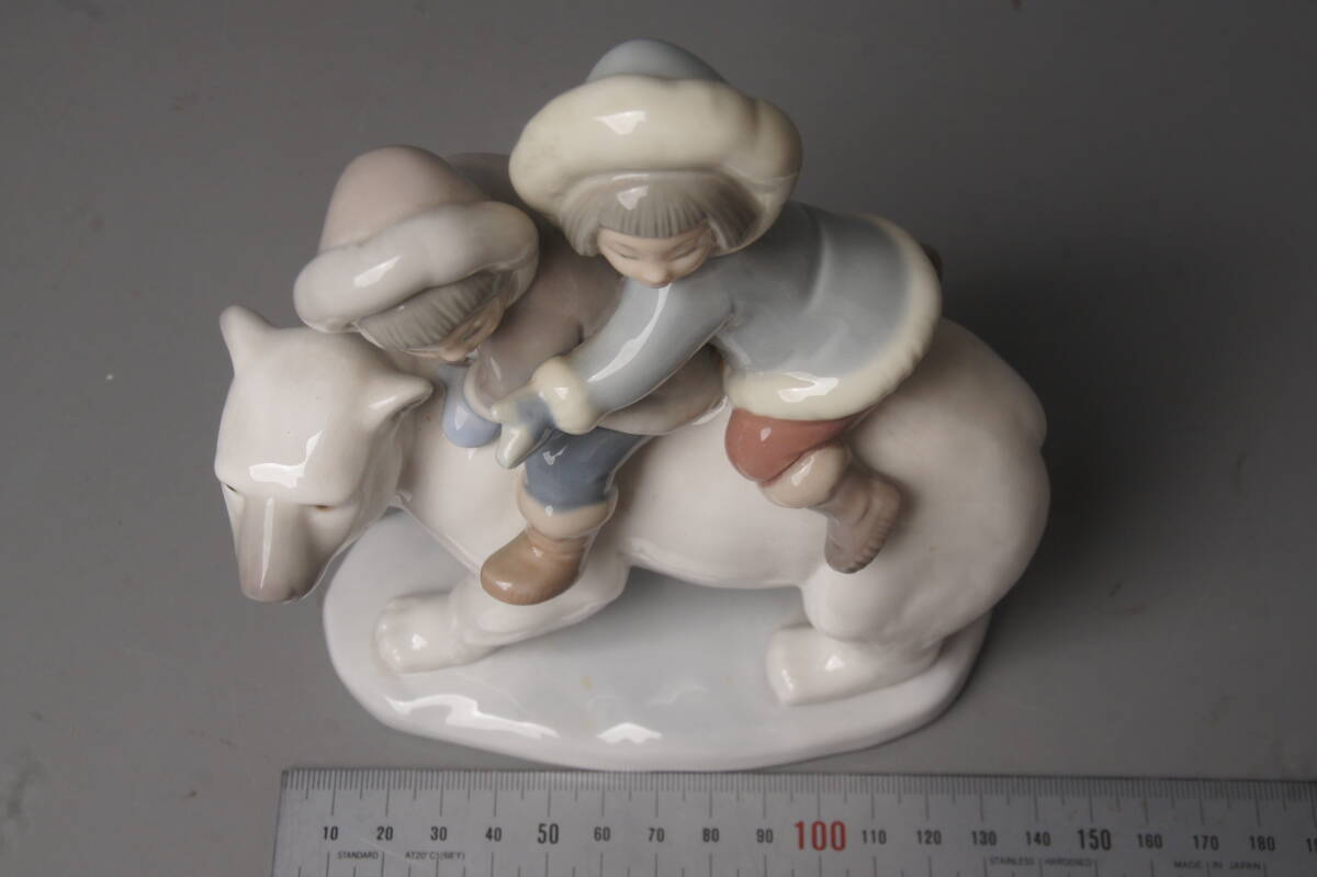 無傷　リヤドロ　スモーキーライダー　高さ約17㎝　シロクマ　北極熊_画像9