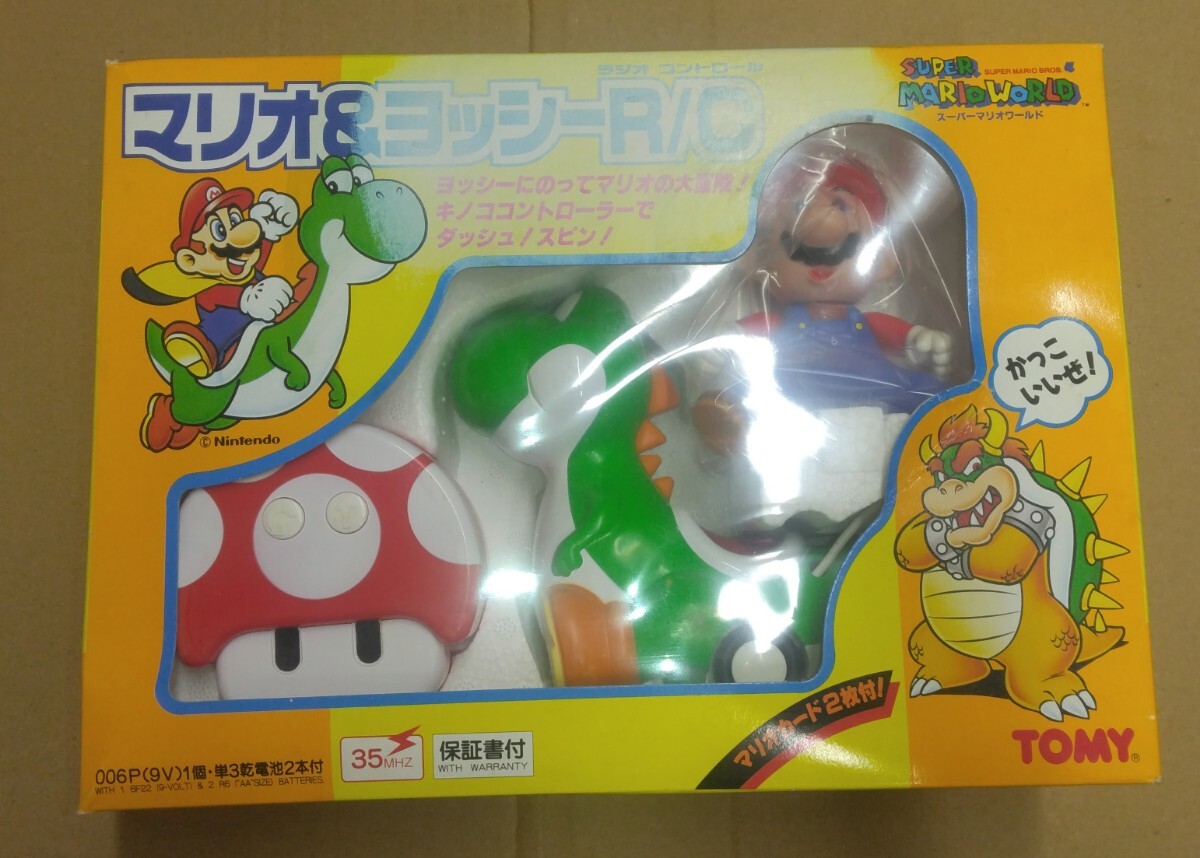  коробка . выгорание . цвет и т.п. царапина не использовался приложен батарейка коррозия сделано в Японии Tommy радиоконтроллер super Mario Mario &yosi-R/C TOMY Super Mario radio control