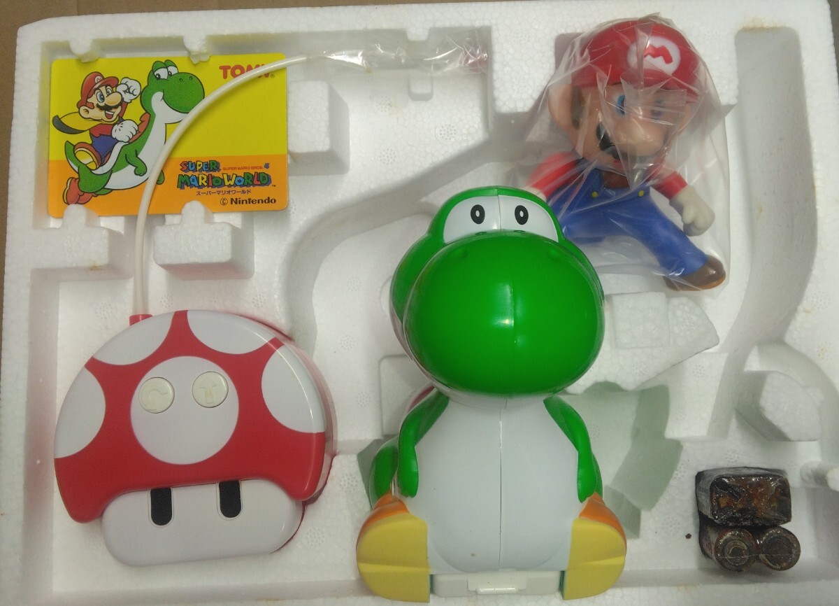  коробка . выгорание . цвет и т.п. царапина не использовался приложен батарейка коррозия сделано в Японии Tommy радиоконтроллер super Mario Mario &yosi-R/C TOMY Super Mario radio control