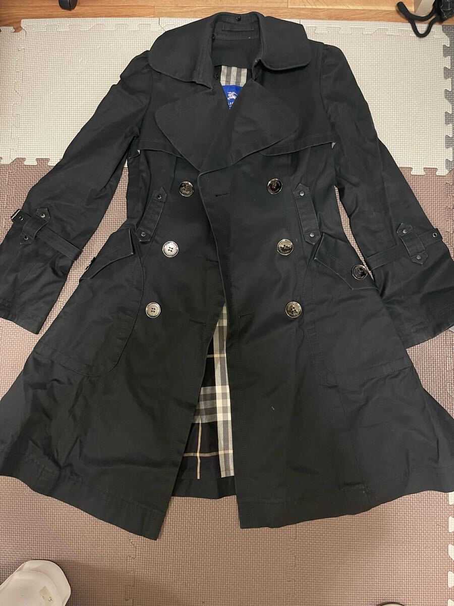 BURBERRY BLUE LABEL◆トレンチコート/38/コットン/NVY BURBERRY BLUE LABEL◇トレンチコート/38/コットン/NVY