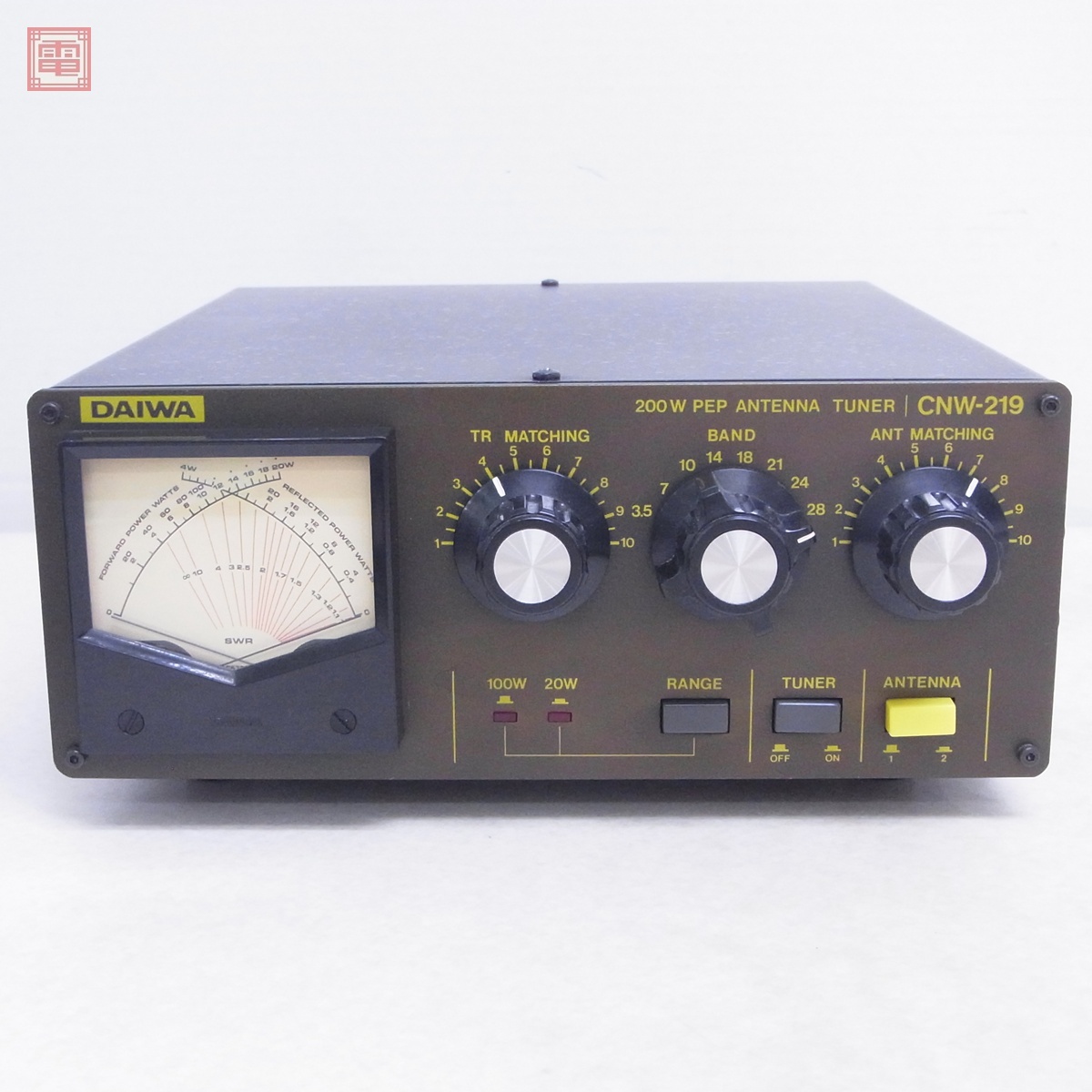 DAIWA CNW-219 アンテナチューナー 200W PEP ダイワ CNW-219 アンテナチューナー 3.5〜28MHz 100W/20W