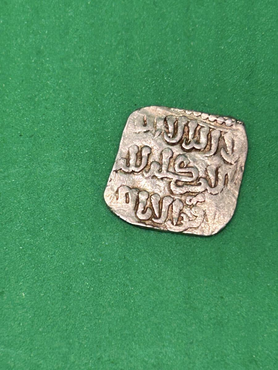モロッコ マリーン朝 スクウェア・ディルハム銀貨 銀貨 古銭 アンティーク_画像2