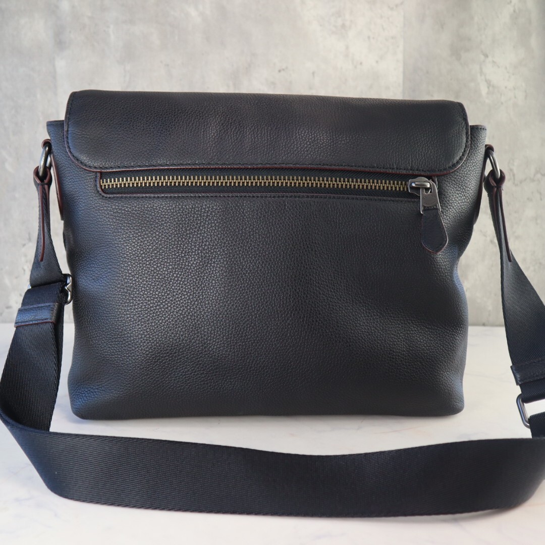未使用品級 コーチ メトロポリタン メッセンジャーバッグ ビジネス レザー 黒 近年モデル 極美品 コーチ COACH メンズ メッセンジャーバッグ