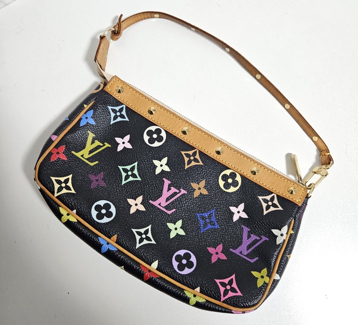 ルイヴィトン　マルチカラー　アクセソワール　ハンドバッグ　ポーチ　正規　③_画像1