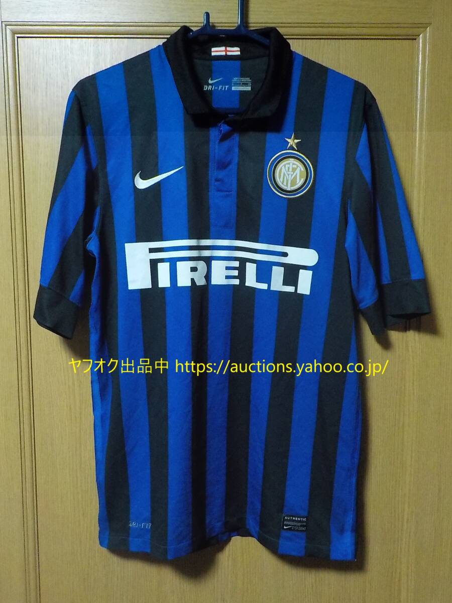 【美品】NIKE 2011-2012 インテル 半袖ゲームシャツ 正規品 S USEDNIKE インテル ミラノ 2011/2012 ホーム半袖 ユニフォーム S