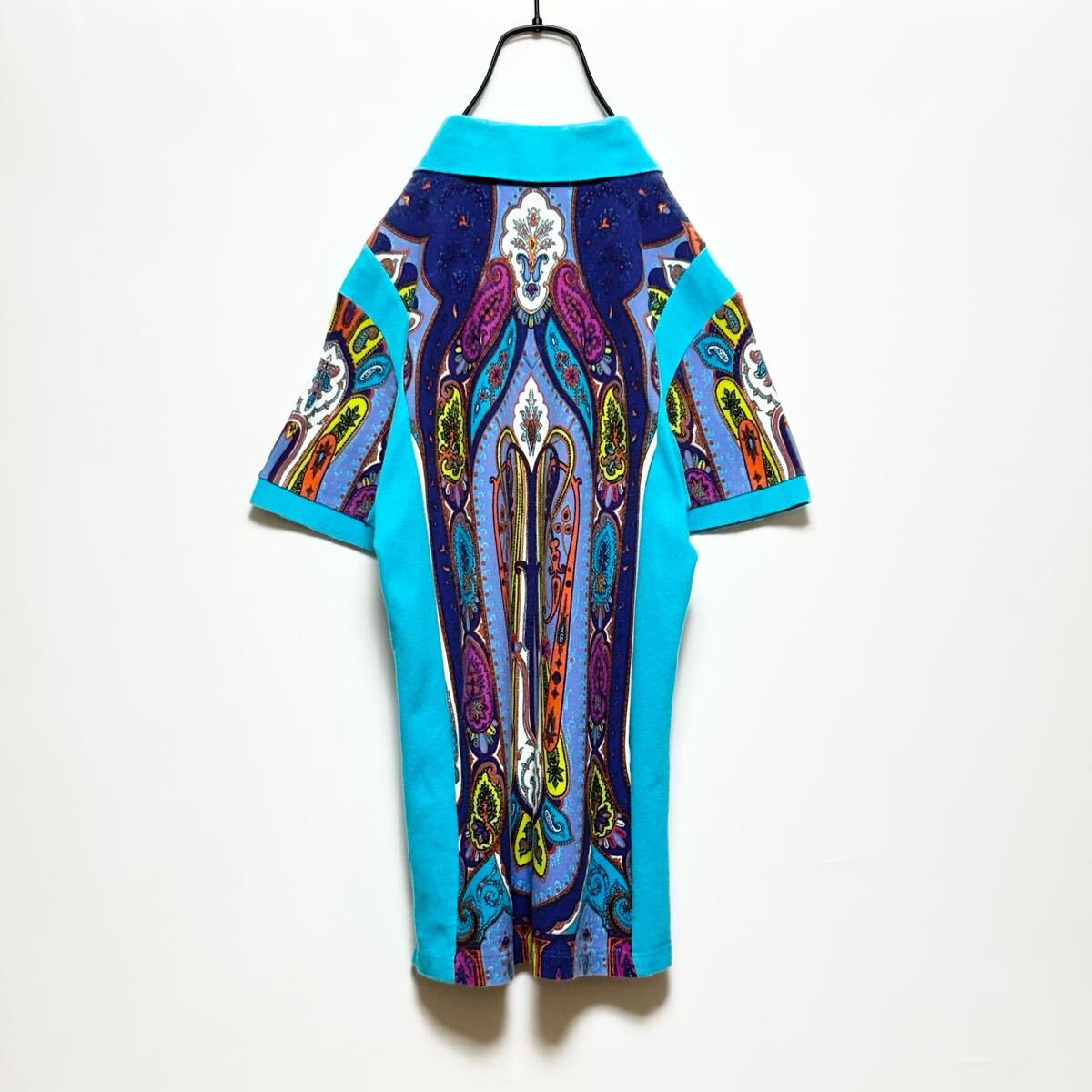 ETRO ペイズリー 柄 ポロシャツ 半袖 総柄 マルチカラー 46 ETRO ペイズリー 柄 ポロシャツ 半袖 総柄 マルチカラー 46 ETRO
