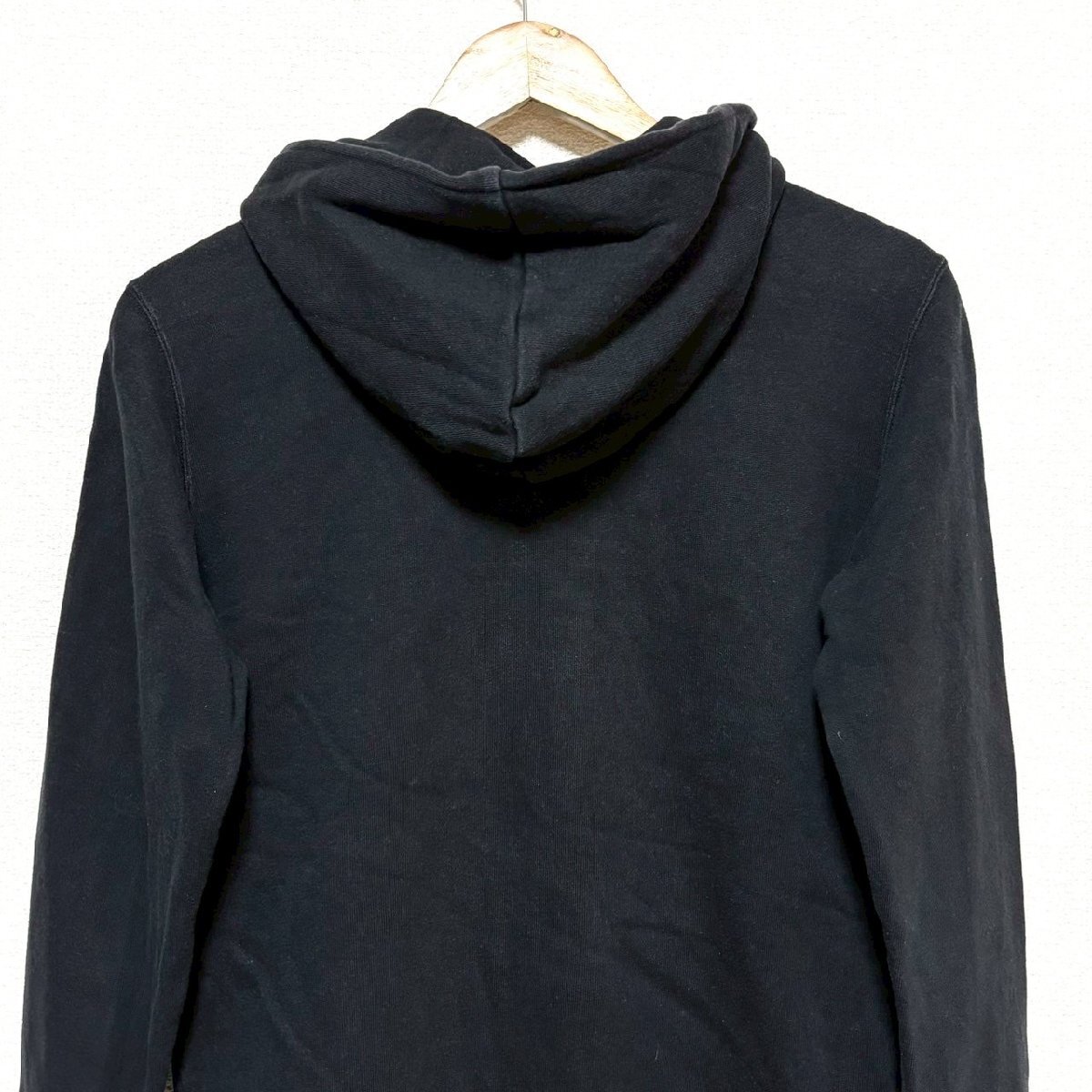 (^w^)b Champion チャンピオン フルジップ スウェット パーカー フード カジュアル 羽織 綿100% ロングシーズン ブラック M/OY14599zz_画像5