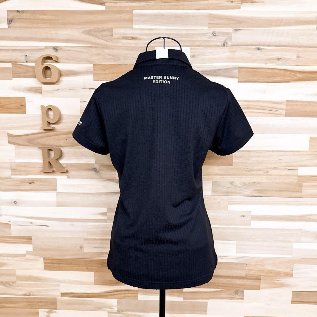 美品【マスターバニーエディション】マルチロゴ サッカー ゴルフ ポロシャツ黒×白【HFby6PR】レディース・洋服・春夏【E3X9M9D】_画像7