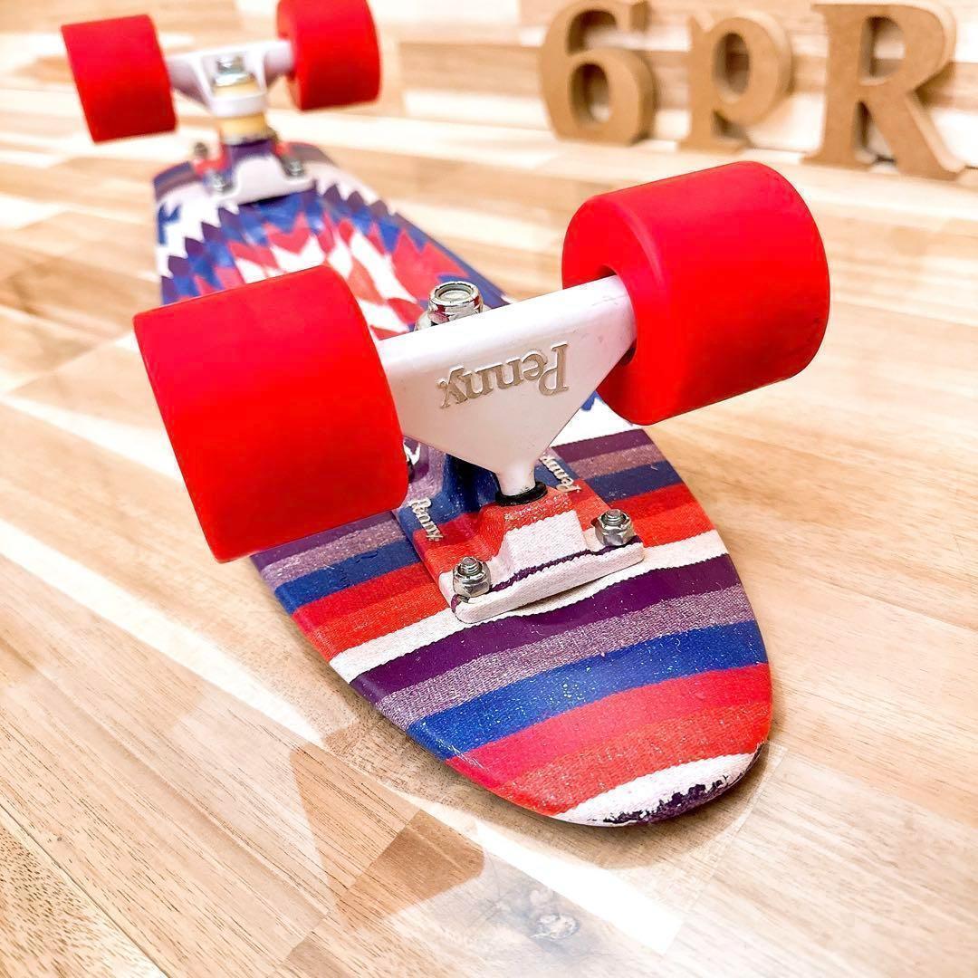美品【ペニー】Penny ミニ クルーザー ネイティブ柄 スケートボード 紫×赤 美品【ペニー】Penny ミニ クルーザー ネイティブ柄 スケート