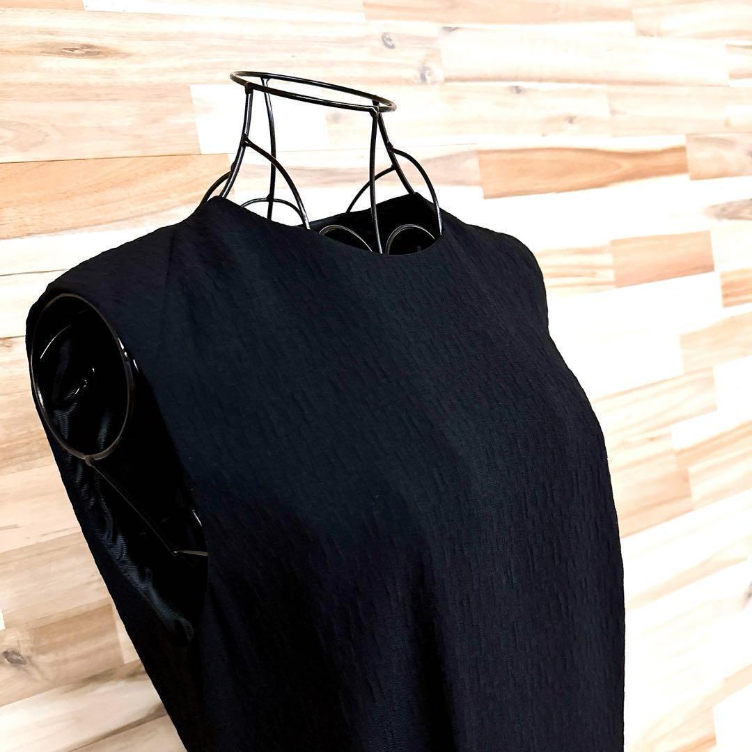 【ザラ】ノースリーブ ドレス ワンピース ビジネス パーティー L 黒×ゴールド【HFby6PR】レディース・洋服・春夏【W3J4V4Y】_画像3