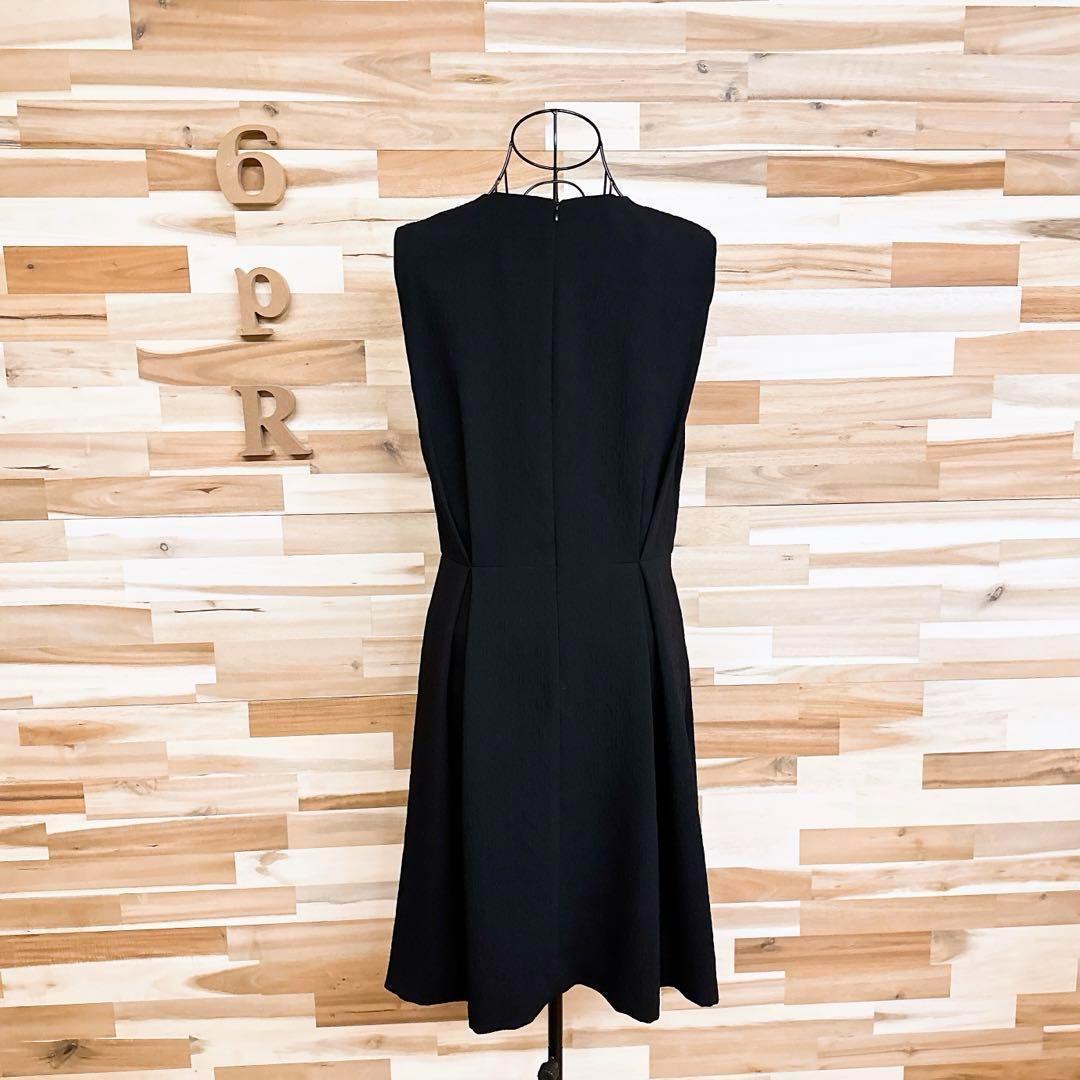 【ザラ】ノースリーブ ドレス ワンピース ビジネス パーティー L 黒×ゴールド【HFby6PR】レディース・洋服・春夏【W3J4V4Y】_画像6