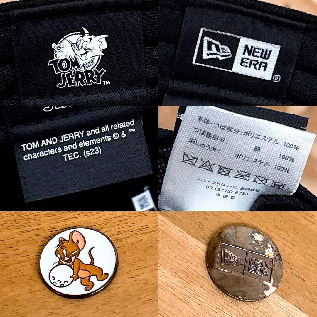 激レア/廃番【ニューエラ×トムとジェリー】限定コラボ キャップ ゴルフ 黒×白【HFby6PR】メンズ・帽子・春夏・秋冬【X3C3H9C】_画像10