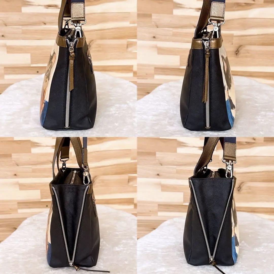 【マンハッタナーズ】油絵タッチ猫ねこアート ショルダーバッグ2wayトートバッグ【HFby6PR】レディース・バッグ・春夏・秋冬【H3E7X9D】_画像4