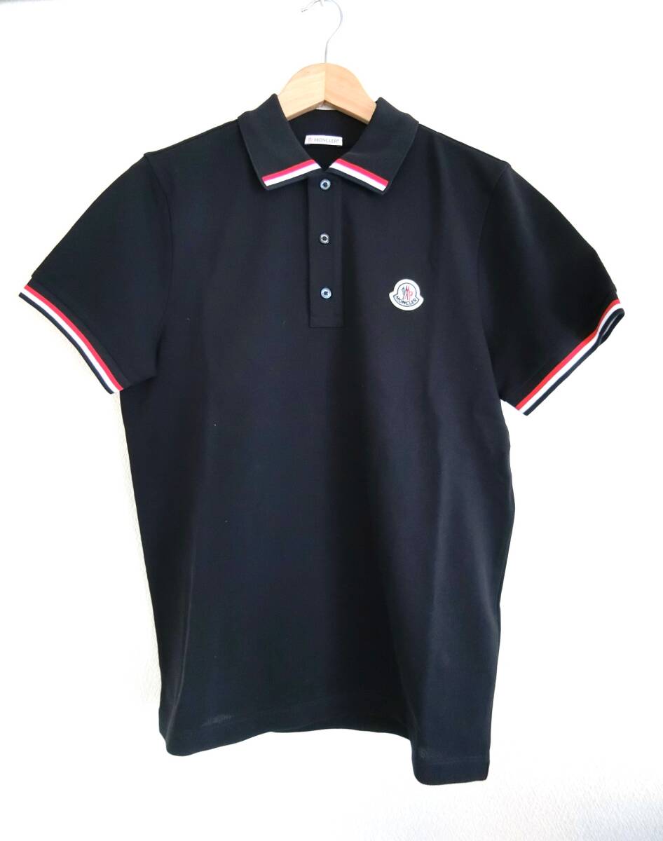 あみ様購入用【MONCLER】定番ワッペンポロシャツ トリコロール 新品 タグ付】MONCLER ポロシャツ 半袖 トリコロールカラー ロゴ