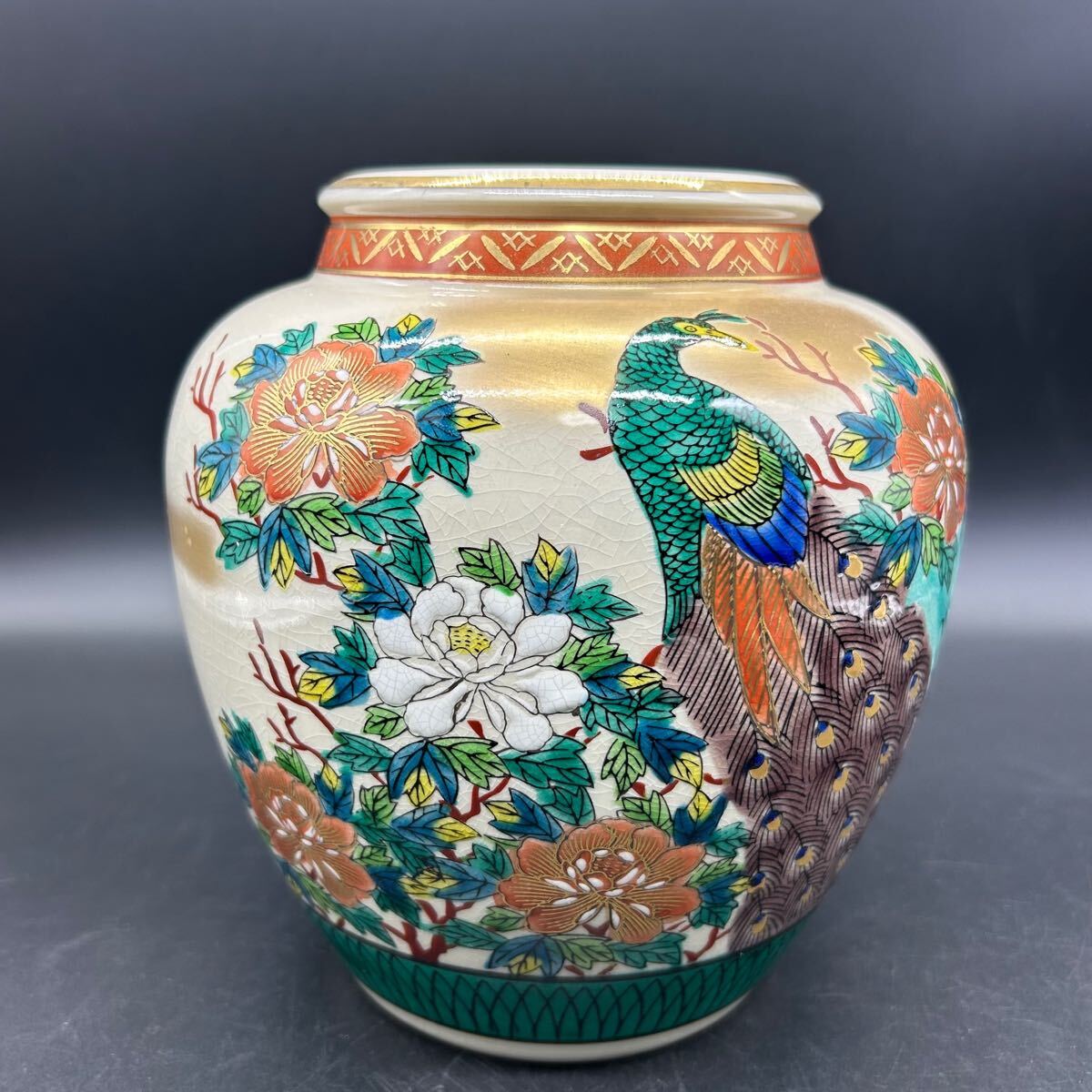  Kutani Kutani Kiyoshi ... рисунок ваза ваза для цветов цветок входить . кувшин "hu" цветок сырой интерьер украшение yo25