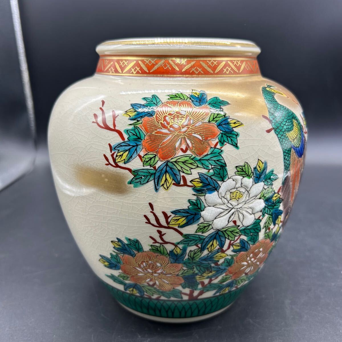  Kutani Kutani Kiyoshi ... рисунок ваза ваза для цветов цветок входить . кувшин "hu" цветок сырой интерьер украшение yo25