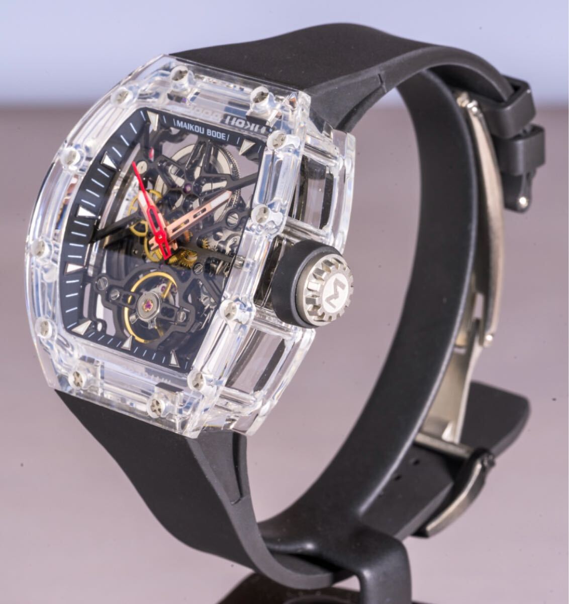 MAIKOU BODE ムーンライトスケルトン文字盤 自動巻 両開きDバックル MAIKOU BODE ムーンライトスケルトン文字盤 自動巻 両開きD