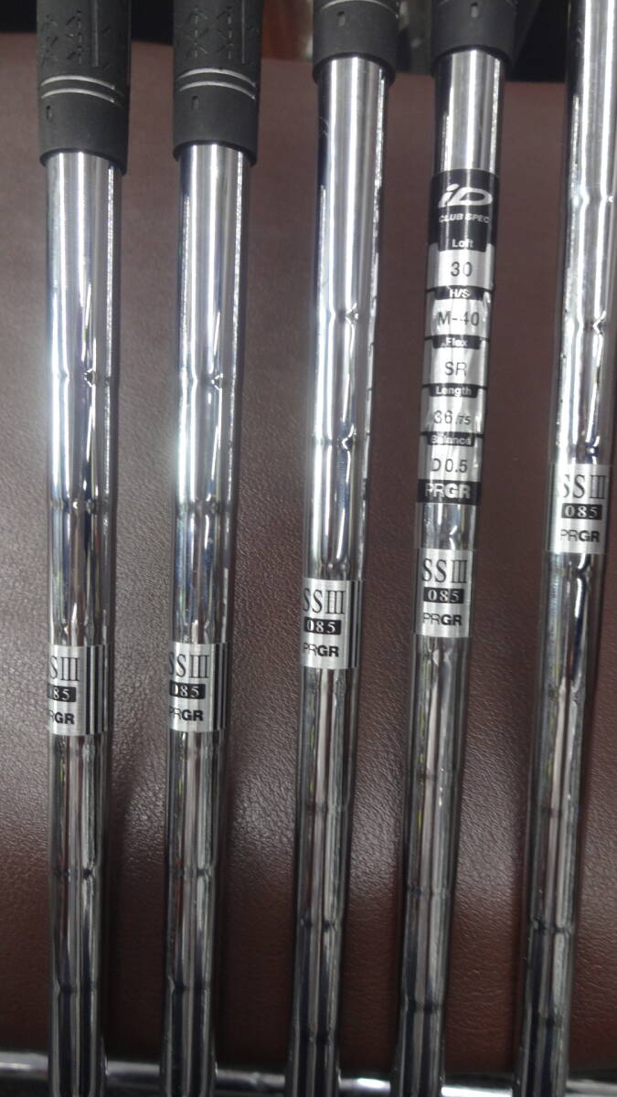 中古★稅込　PRGR nabla X iD アイアン?。?－P（5本）純正スチール　SSⅢ　085　硬さM-40　SR相當　