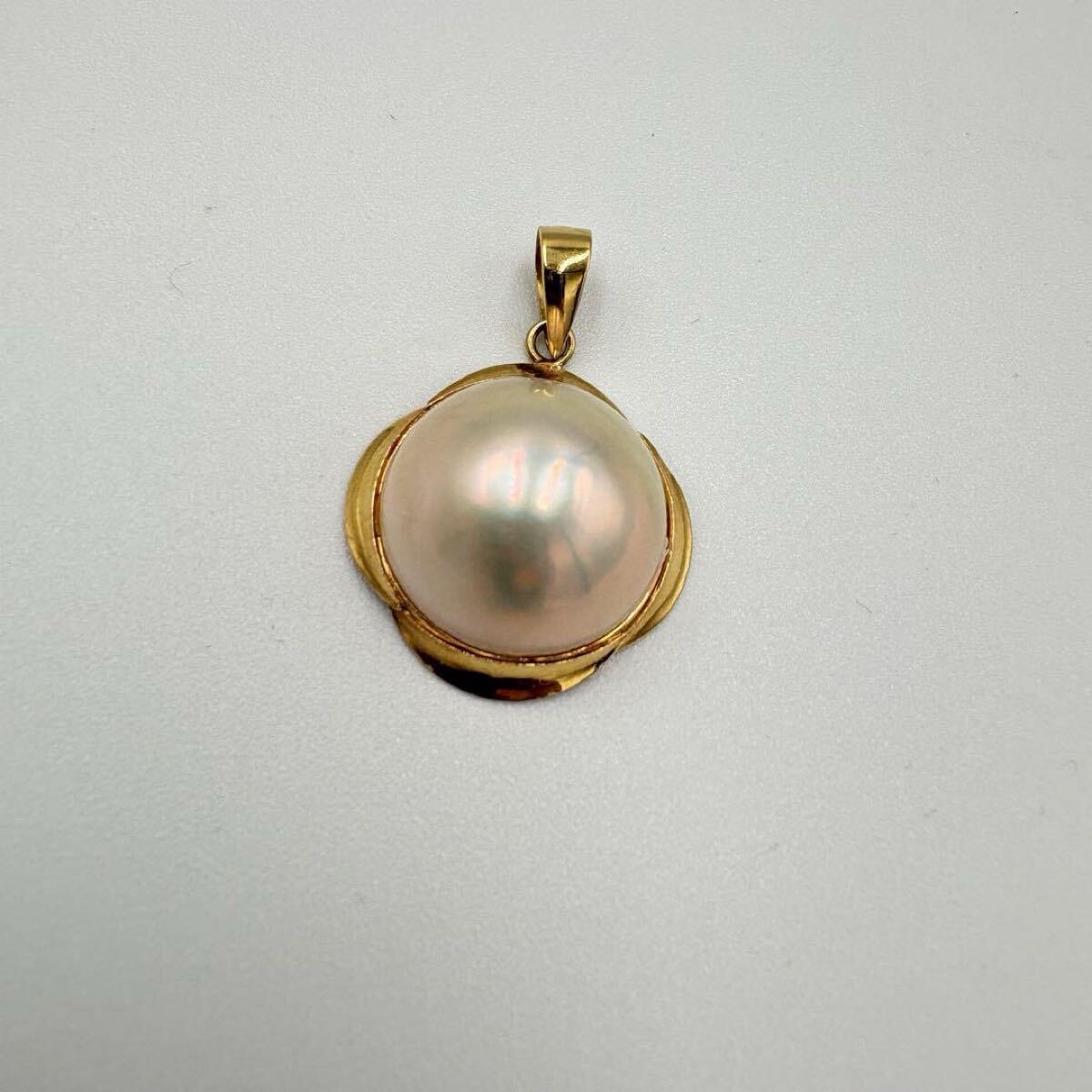 K18 刻印 マベパール ペンダントトップ ネックレス 真珠 Pearl Yahoo!オークション - 極美品 K18 刻印 マベパール ペンダント