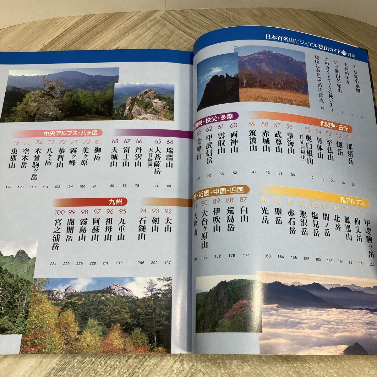 307v* Япония 100 название гора visual альпинизм гид верх и низ шт 2 шт. комплект утро день газета фирма 2002 год Hokkaido Tohoku сверху Shinetsu север центр юг Alps 