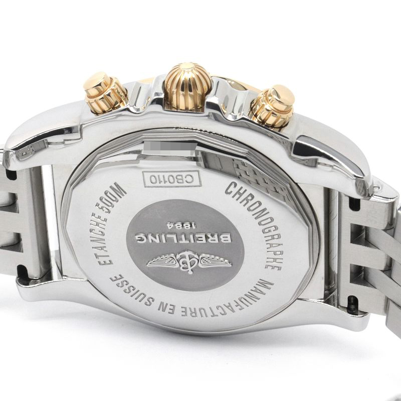 [3年保証] ブライトリング クロノマット44 CB0110 K18PG SS ブラック文字盤 クロノグラフ コンビ 自動巻き 腕時計 中古 送料無料_画像5