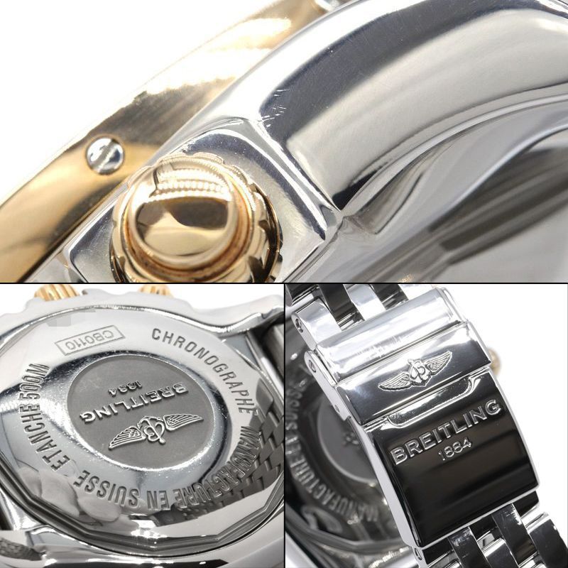 [3年保証] ブライトリング クロノマット44 CB0110 K18PG SS ブラック文字盤 クロノグラフ コンビ 自動巻き 腕時計 中古 送料無料_画像7