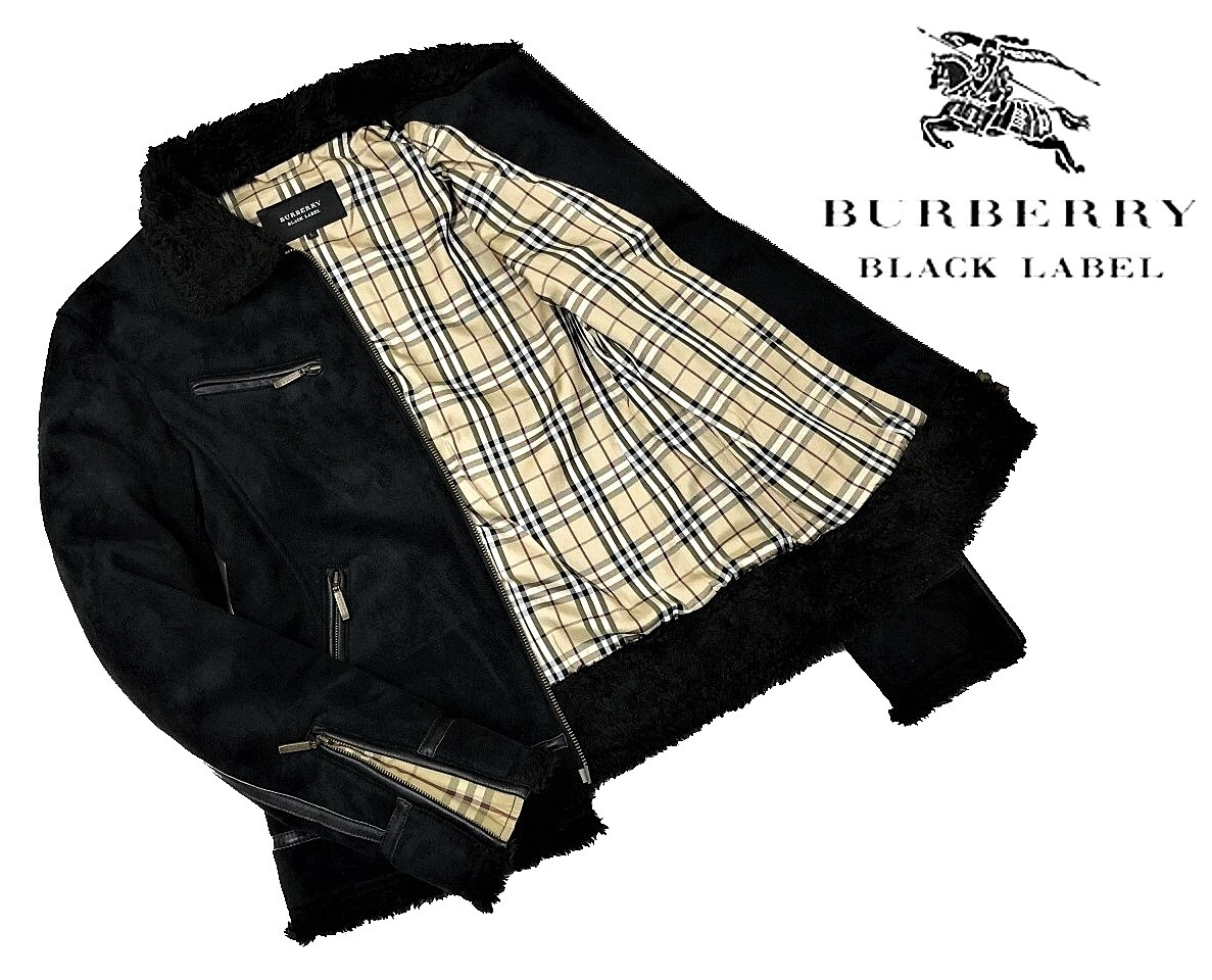 BURBERRY BLACK LABEL バーバリー ミリタリージャケット 刺繍 極美品 極暖 バーバリーブラックレーベル BIGホース刺繍 ノバ