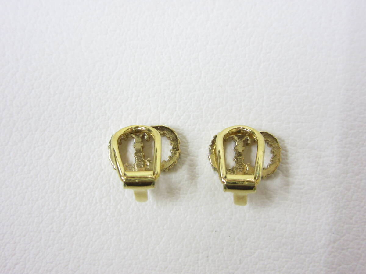 【キラキラ☆】DIOR Clair D Lune クリップイヤリング 7D137EZ6◇Christian Dior クリスチャンディオール Clair D Lune