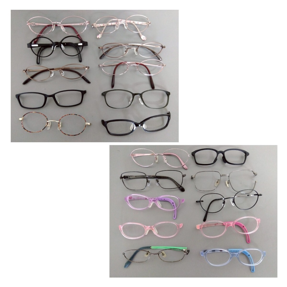 9379★ 大量 メガネ 眼鏡 90本 まとめ売り パーツ 部品取り ジャンク品_画像8