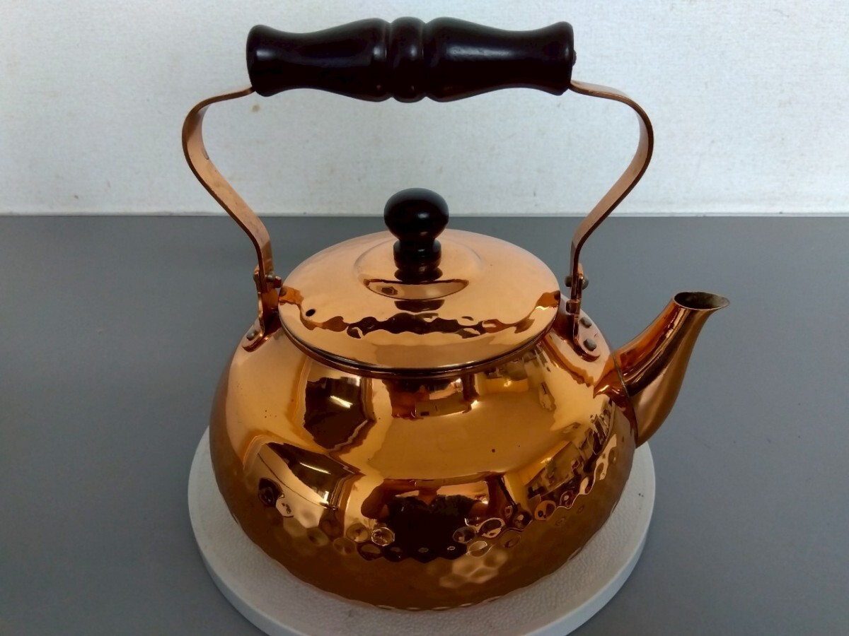 9354★ コッパー COPPER100 銅製 ケトル 2.0L 現状品_画像1