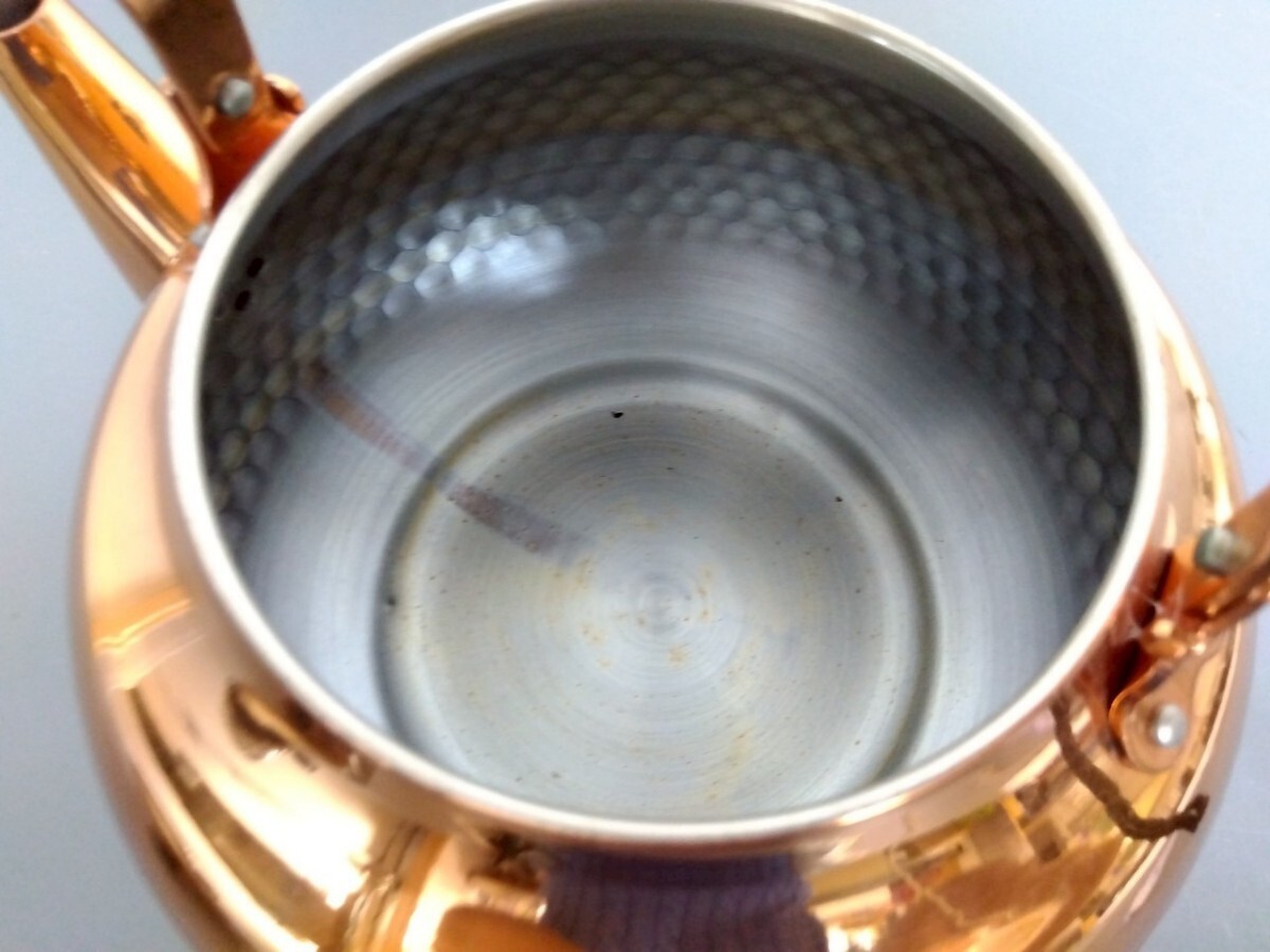 9354★ コッパー COPPER100 銅製 ケトル 2.0L 現状品_画像7