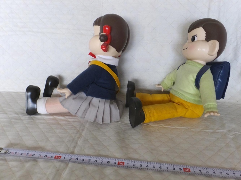 ★現状品★不二家 ペコちゃん・ポコちゃん人形 幼稚園と小学生 箱無し格安★アンティーク 昭和 レトロ 骨董_画像5