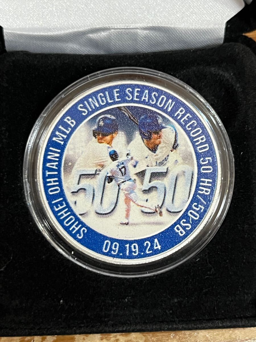 大谷翔平 シルバー メダル 【限定5000個】ルーキイヤー 記念 コイン メダル 大谷翔平選手 ロサンゼルス・ドジャース 50-50 達成記念コイン