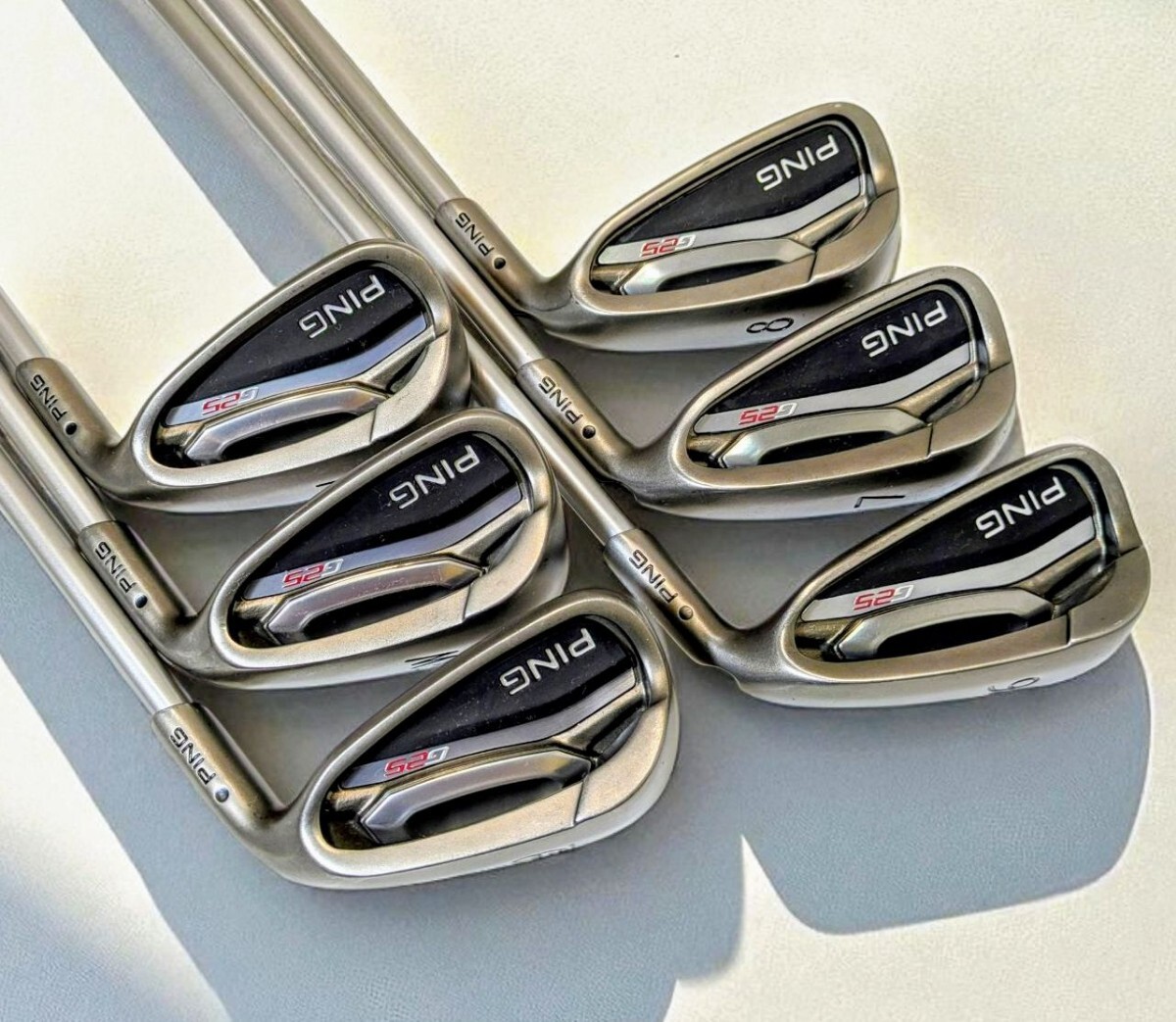 ピン・PING G25 黒ドット 6番~9番 W・U アイアン 6本SET PING TFC 360 S-FLEX_画像2