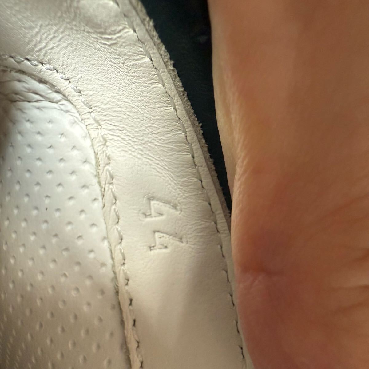 美品 BOTTEGA VENETA ボッテガヴェネタ マキシイントレチャート スニーカー スリッポン レザー メンズ 44 29cm グリーン ブランド靴