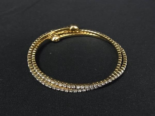 スワロフスキー ブレスレット ラインストーン ゴールドカラー 箱付 □美品□ SWAROVSKI スワロフスキー ラインストーン
