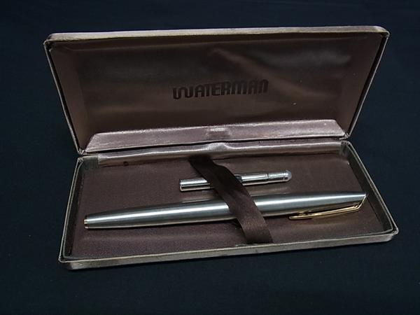waterman ウォーターマン 万年筆 18K 750 シルバー 1円 □美品□ WATERMAN ウォーターマン ペン先K18 750 18金