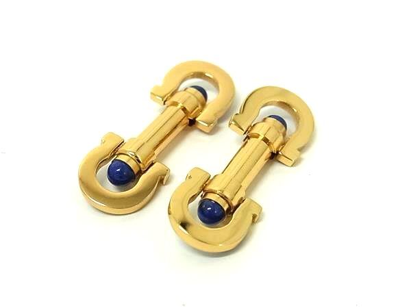 サルヴァトーレフェラガモ カフリンクス ゴールド 1円 □美品□ Salvatore Ferragamo フェラガモ ガンチーニ